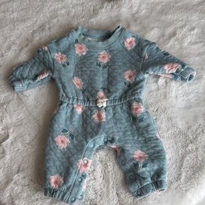 Carter's Light Blue Quilted Baby Romper